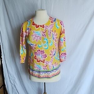 Joseph Yellow Floral Blouse